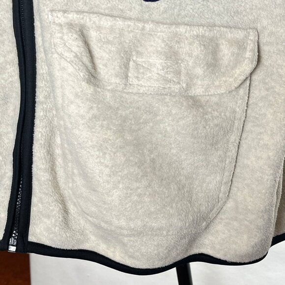 The Briar patch Country Apparel large Cream Fleece Zip Up Embroidery Moose Tree - Picture 7 of 11